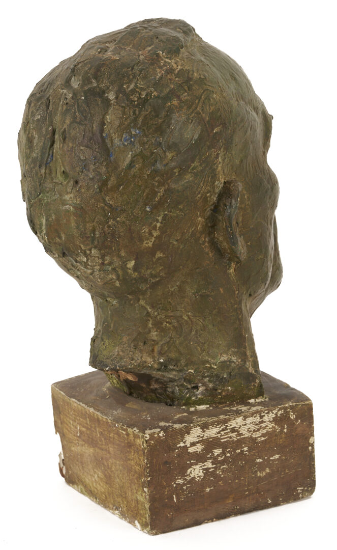 Lot 717: Puryear Mims Portrait Bust of Robert Penn Warren