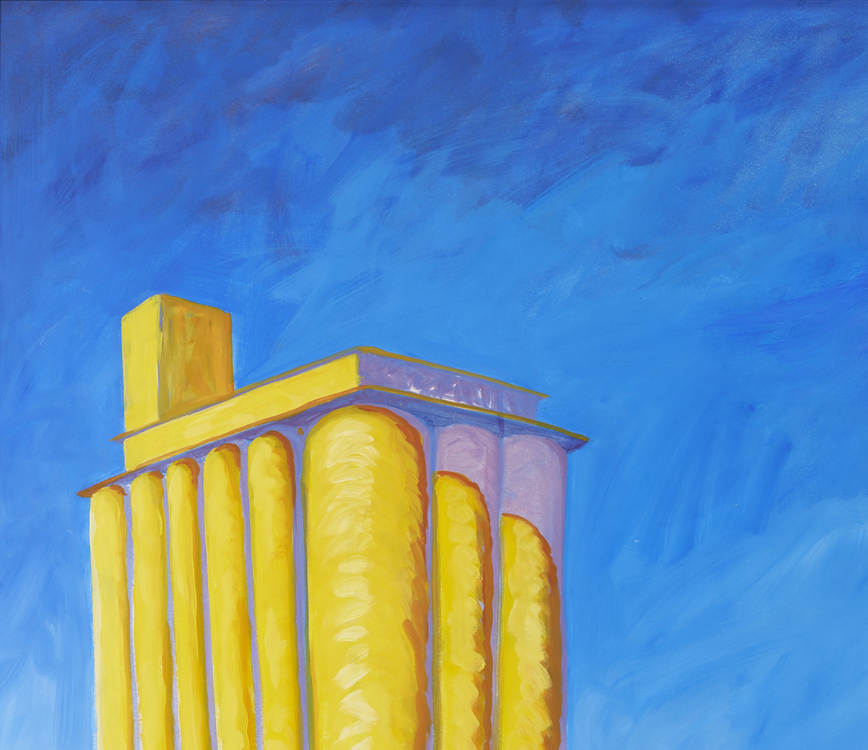 Lot 719: 2 Large Robert Stagg Louisville, KY O/B Cityscape Paintings