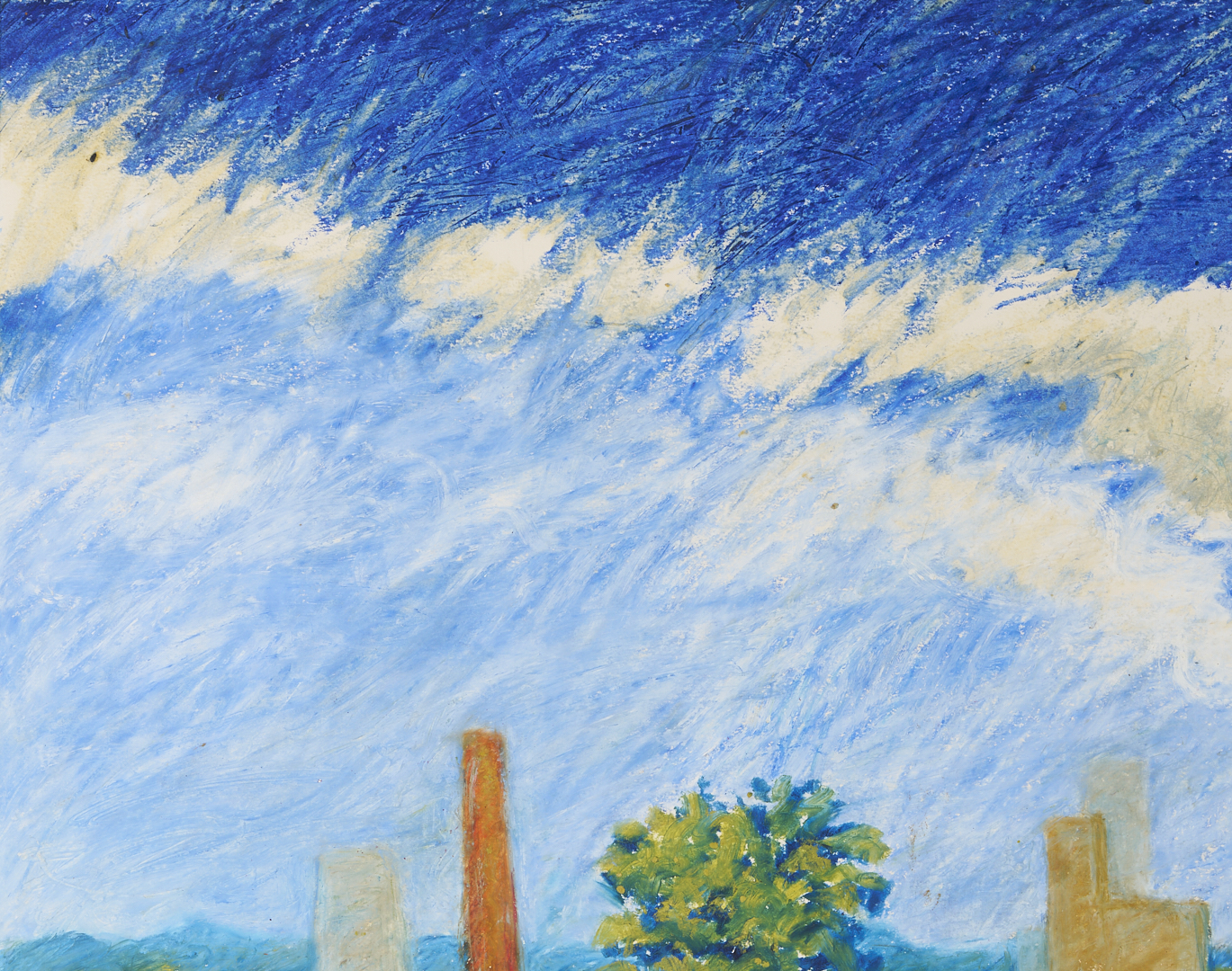 Lot 719: 2 Large Robert Stagg Louisville, KY O/B Cityscape Paintings