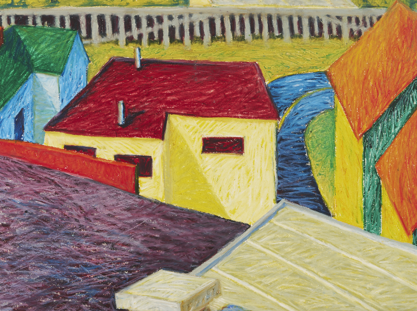 Lot 719: 2 Large Robert Stagg Louisville, KY O/B Cityscape Paintings