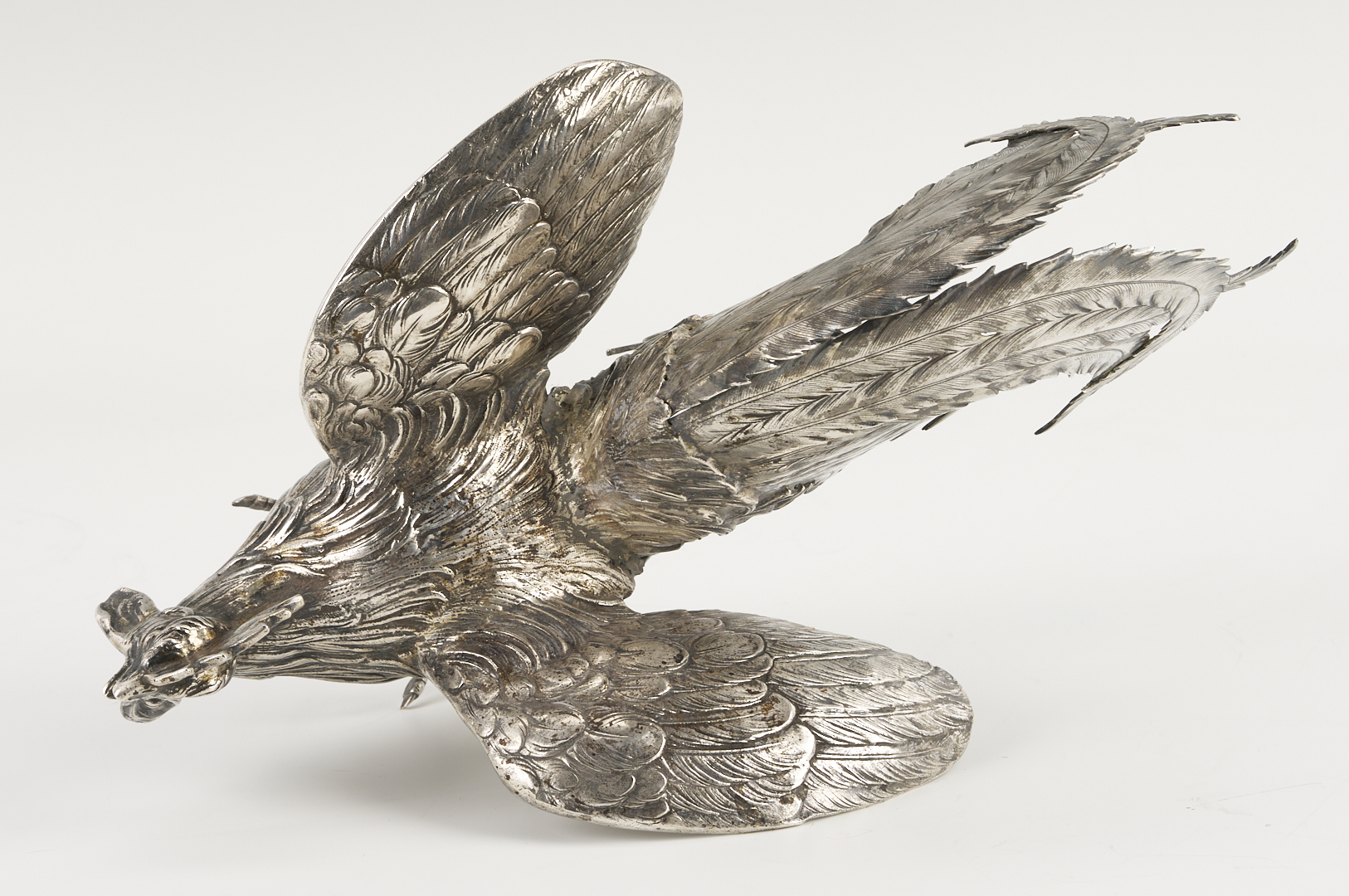 Lot 71: Pair of .800 Silver Fighting Cockerel Figures