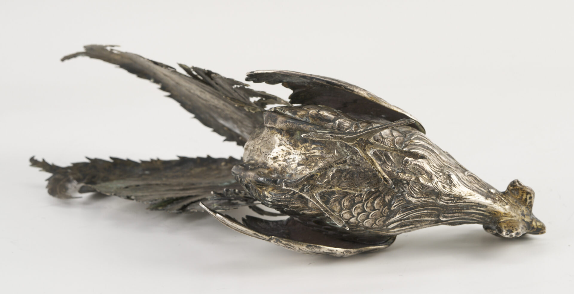 Lot 71: Pair of .800 Silver Fighting Cockerel Figures