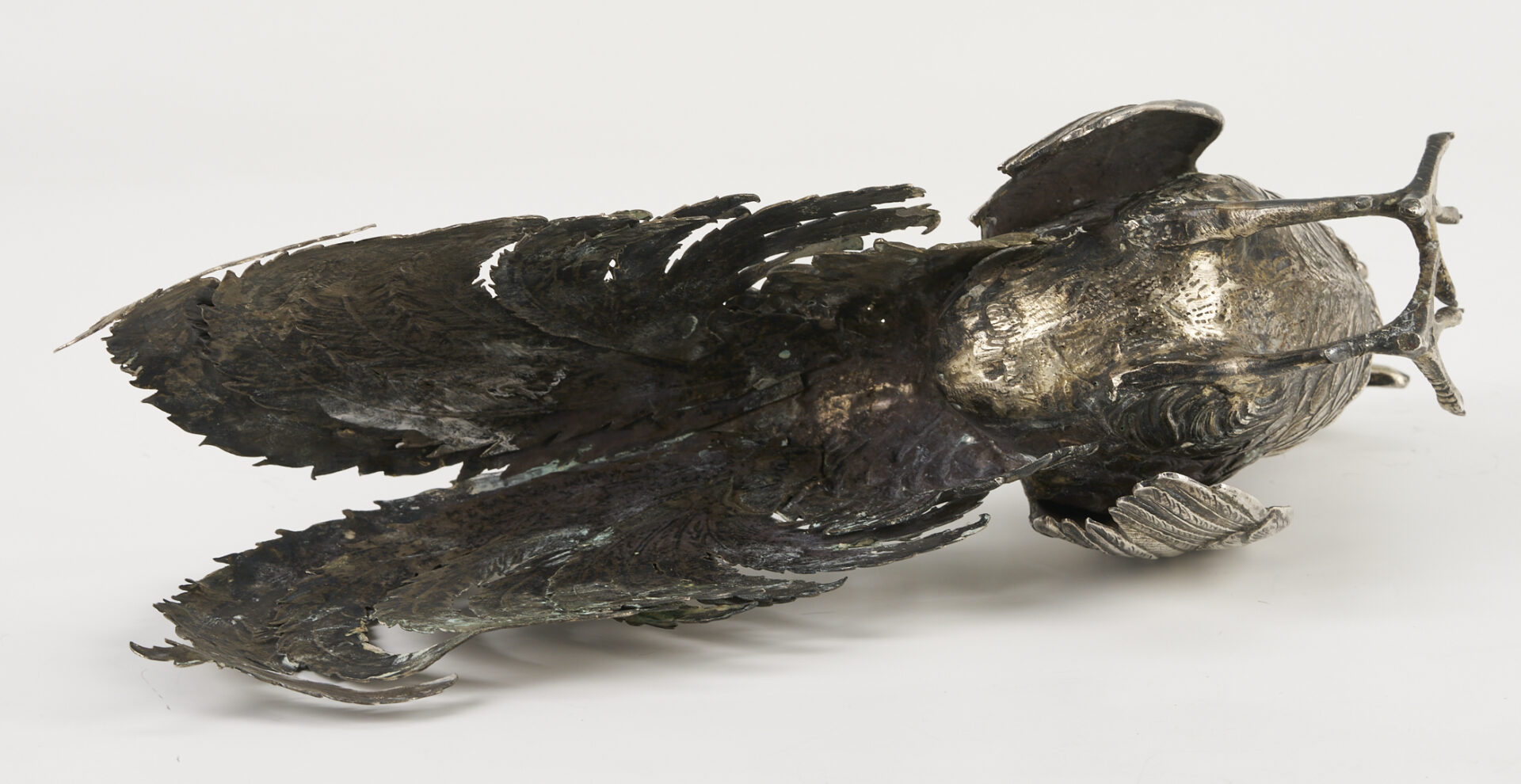 Lot 71: Pair of .800 Silver Fighting Cockerel Figures