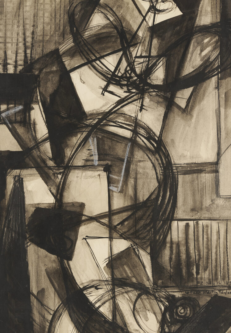Lot 720: Grace Martin Taylor Abstract W/C Painting