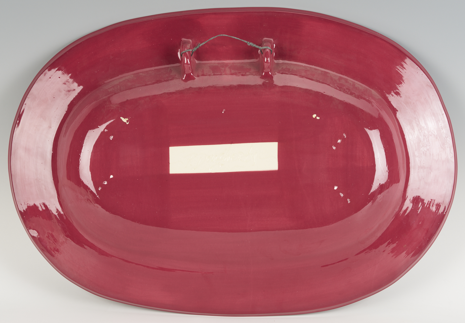 Lot 721: 4 Patrick Dougherty Polychrome Ceramic Wall Plaques