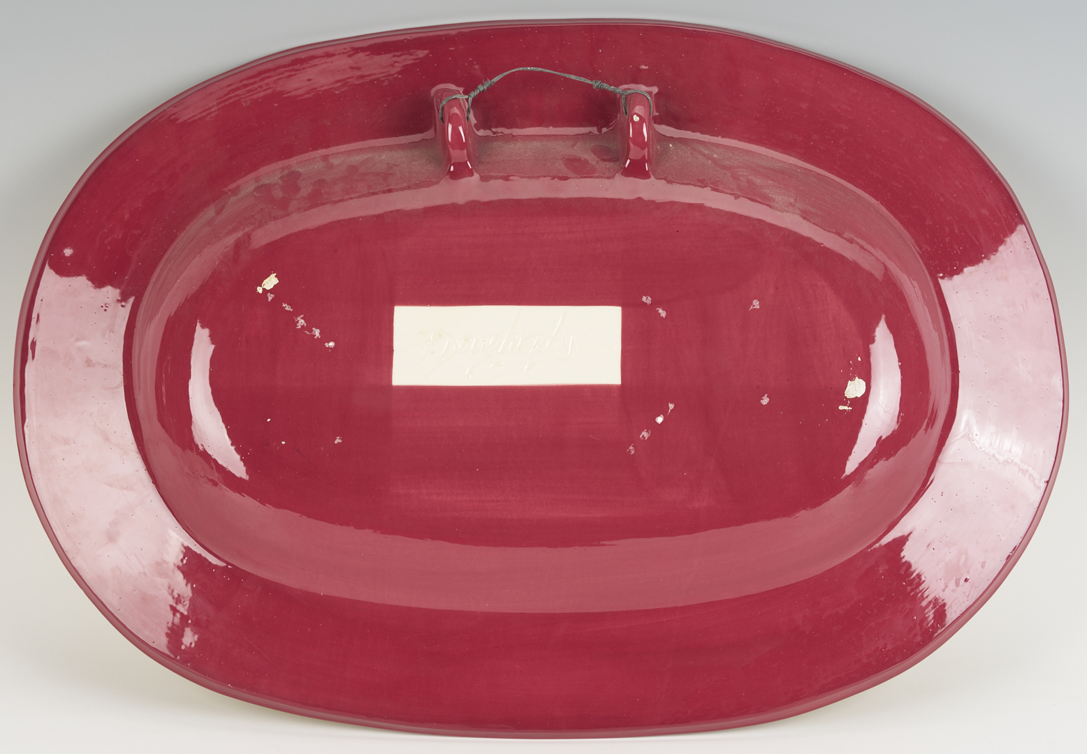 Lot 721: 4 Patrick Dougherty Polychrome Ceramic Wall Plaques