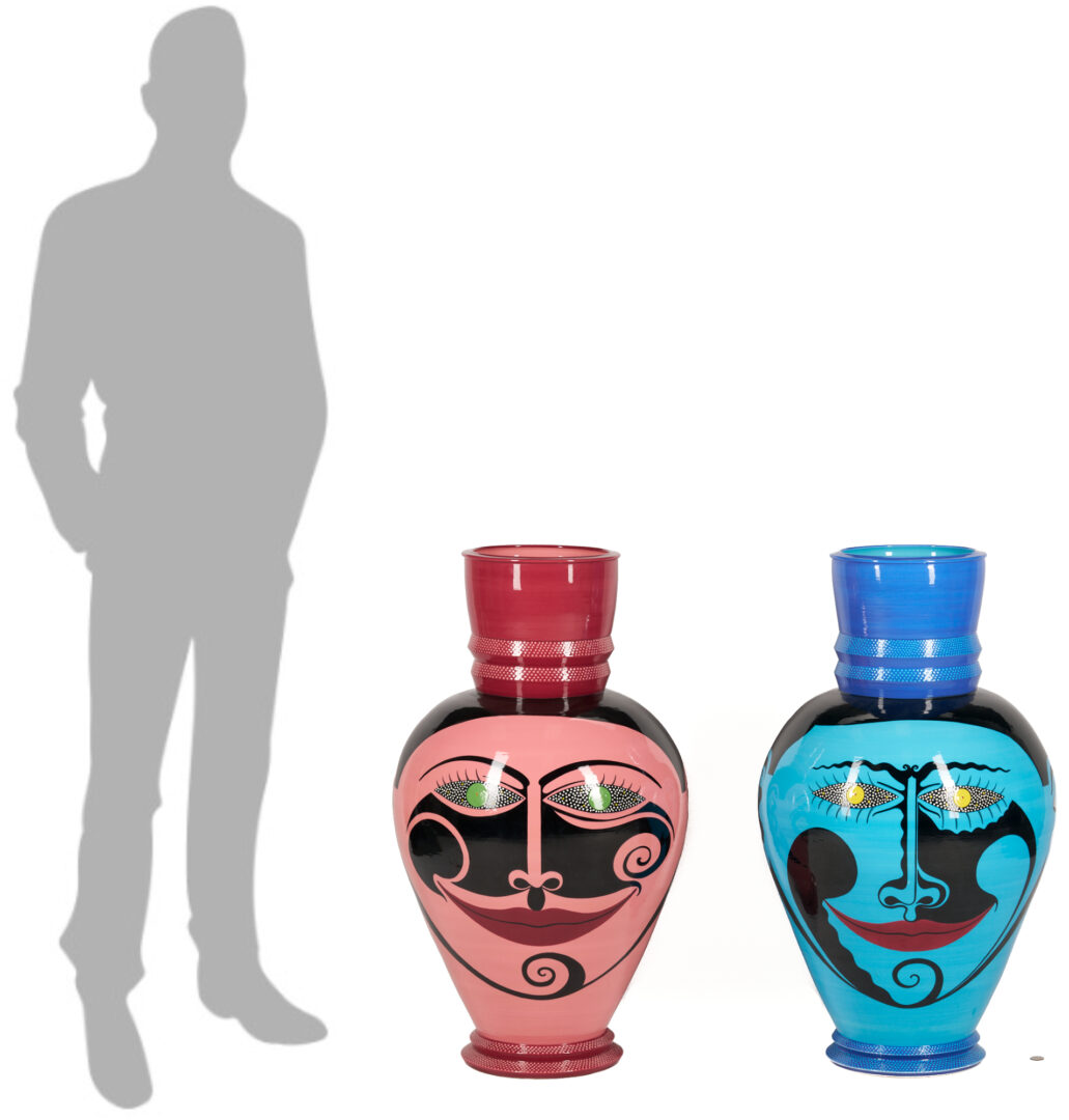 Lot 722: 2 Large Patrick L. Dougherty Ceramic Vessels