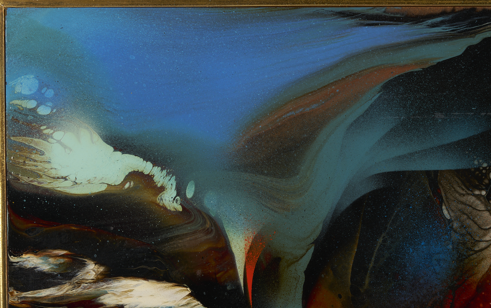 Lot 724: Leonardo Nierman Abstract Oil Painting, Vuelo Nocturno