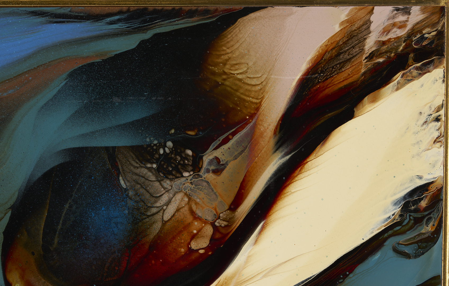 Lot 724: Leonardo Nierman Abstract Oil Painting, Vuelo Nocturno