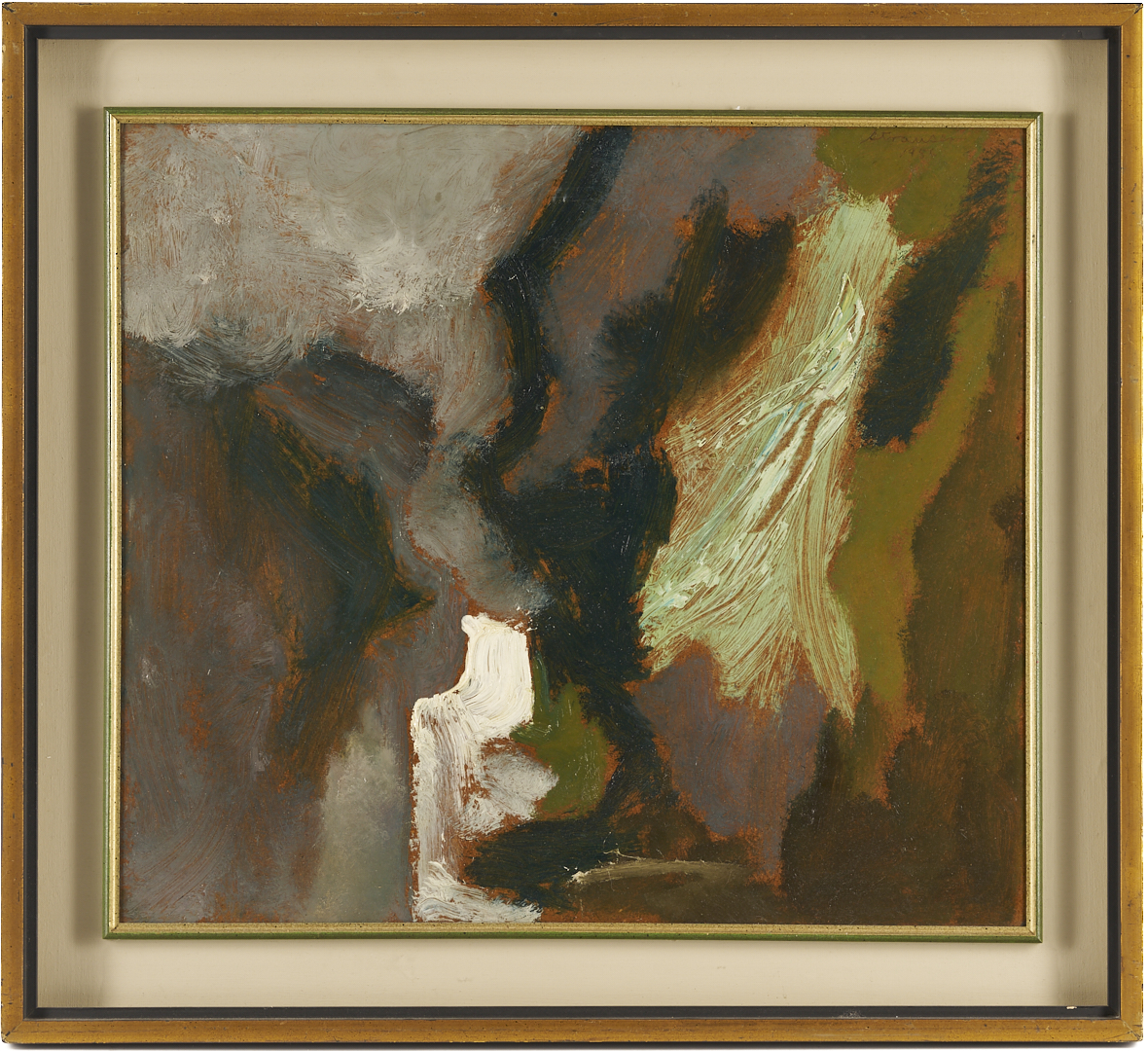 Lot 725: Sterling Strauser O/B Framed Abstract Painting