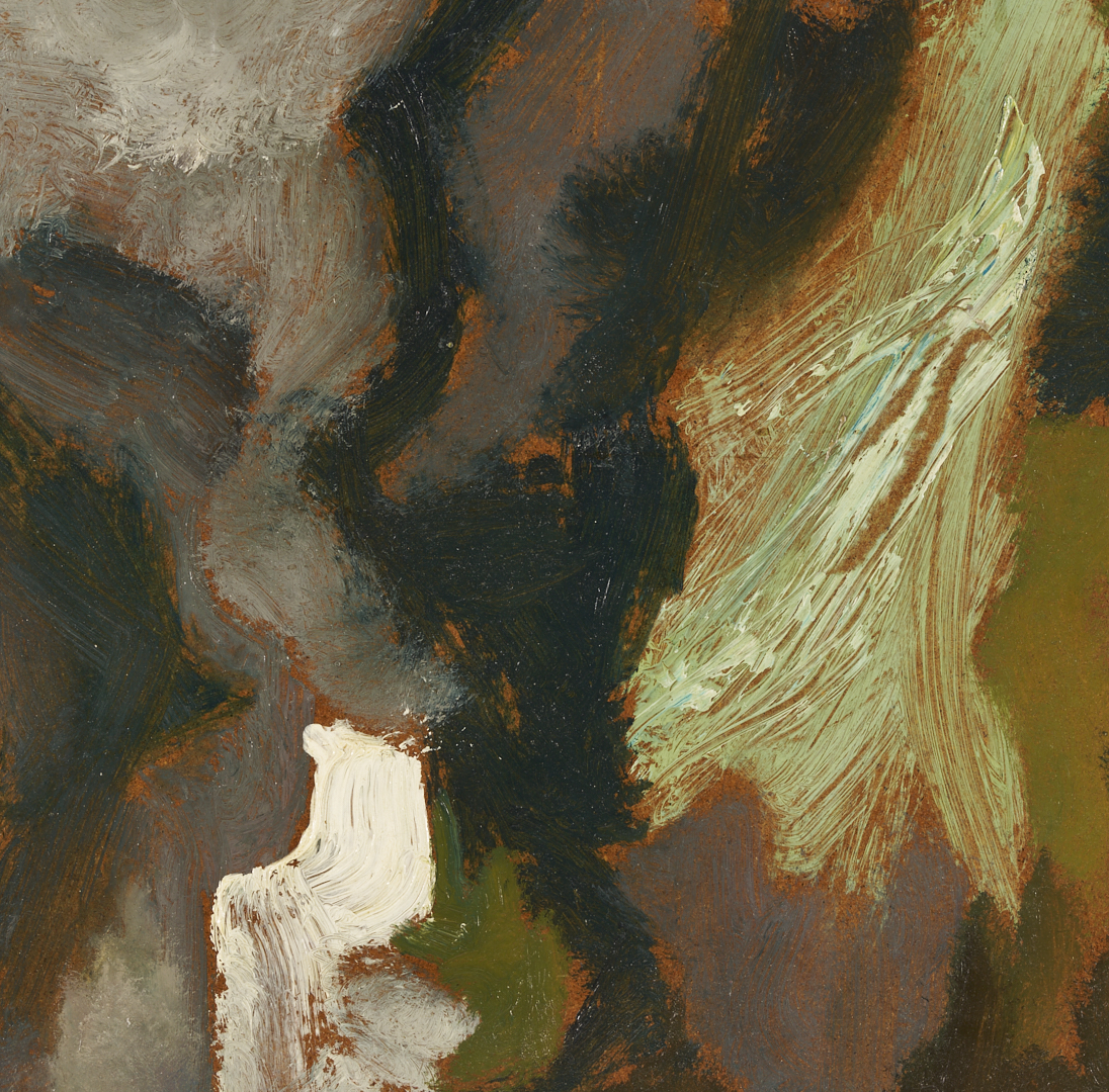 Lot 725: Sterling Strauser O/B Framed Abstract Painting