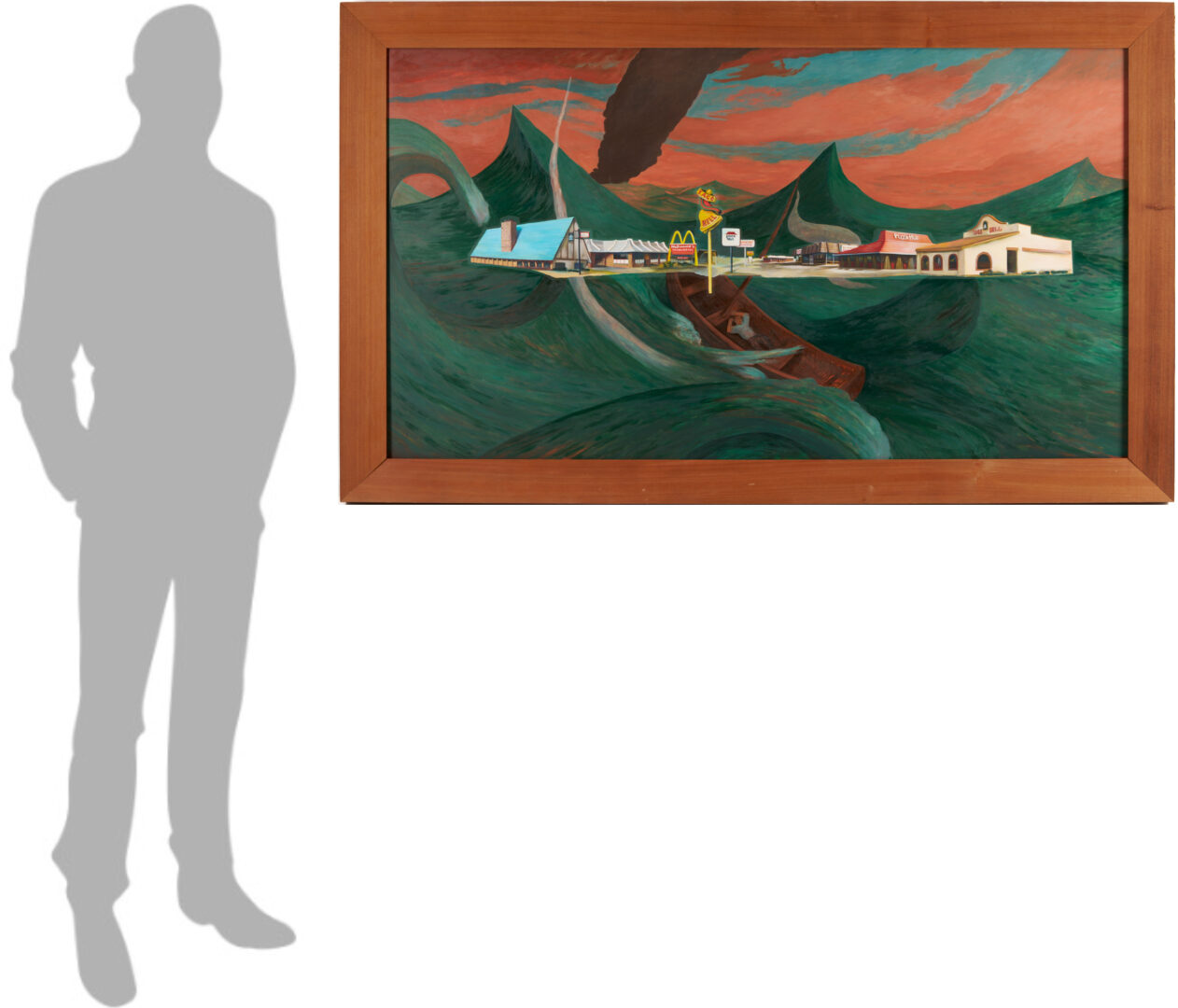 Lot 728: Mark Dean and Jane Irish Surrealist Oil Painting, The Scream