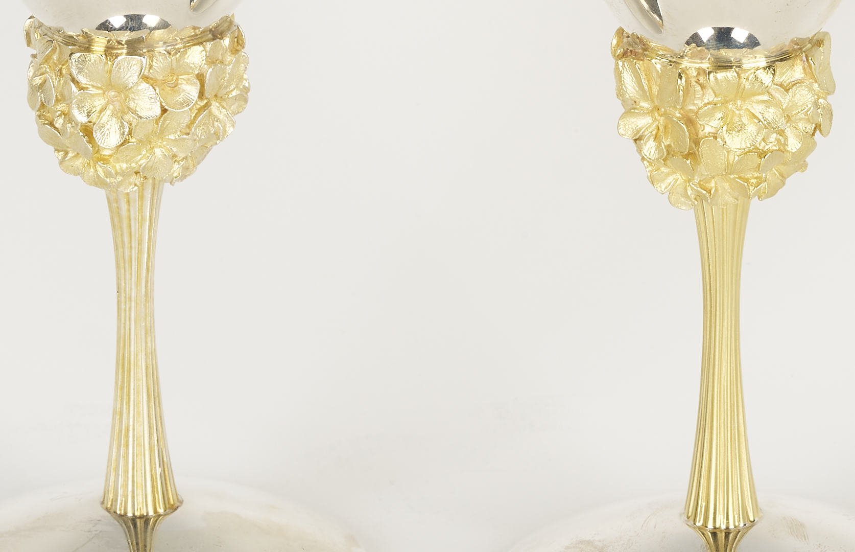 Lot 72: 6 Stuart Devlin Sterling Goblets, Violet Pattern