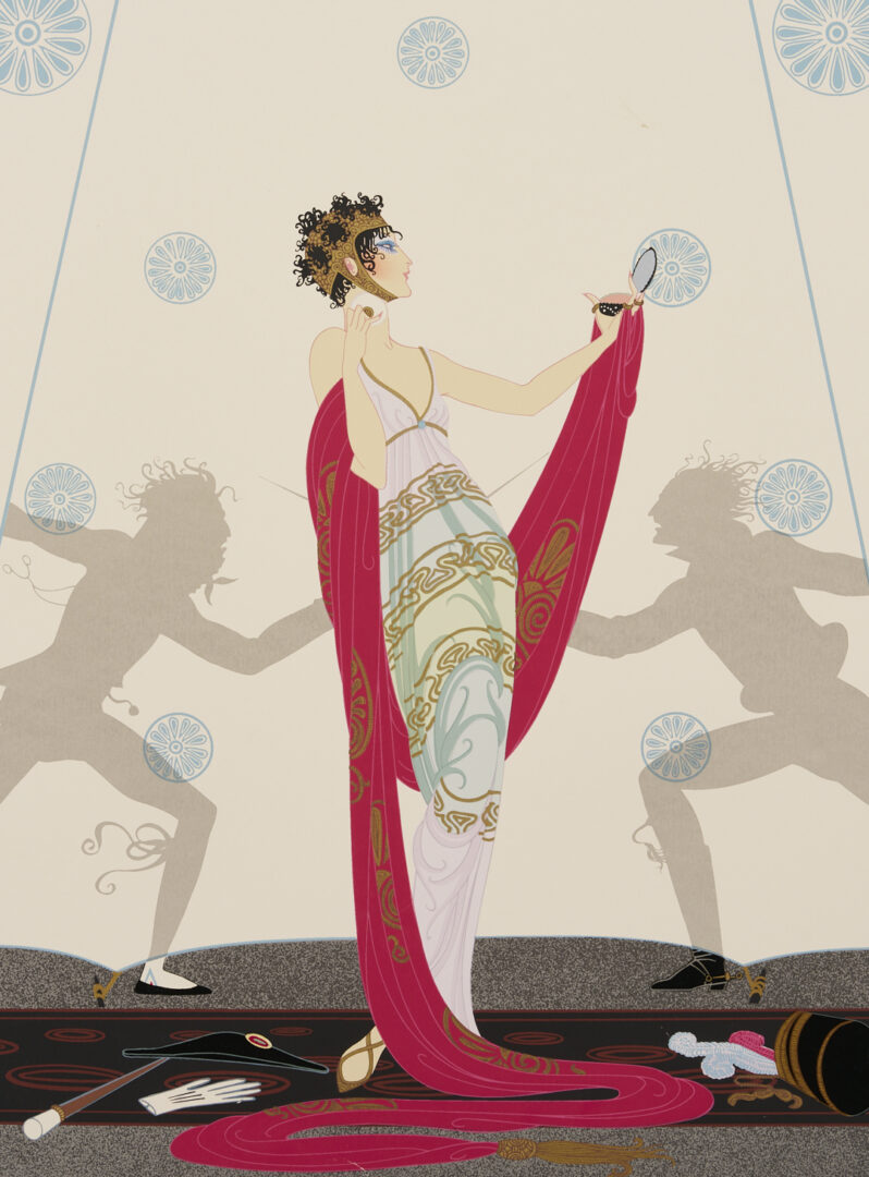 Lot 730: 4 Signed Erte Serigraphs Incl. Fall, The Duel, The Nile, & Tempest