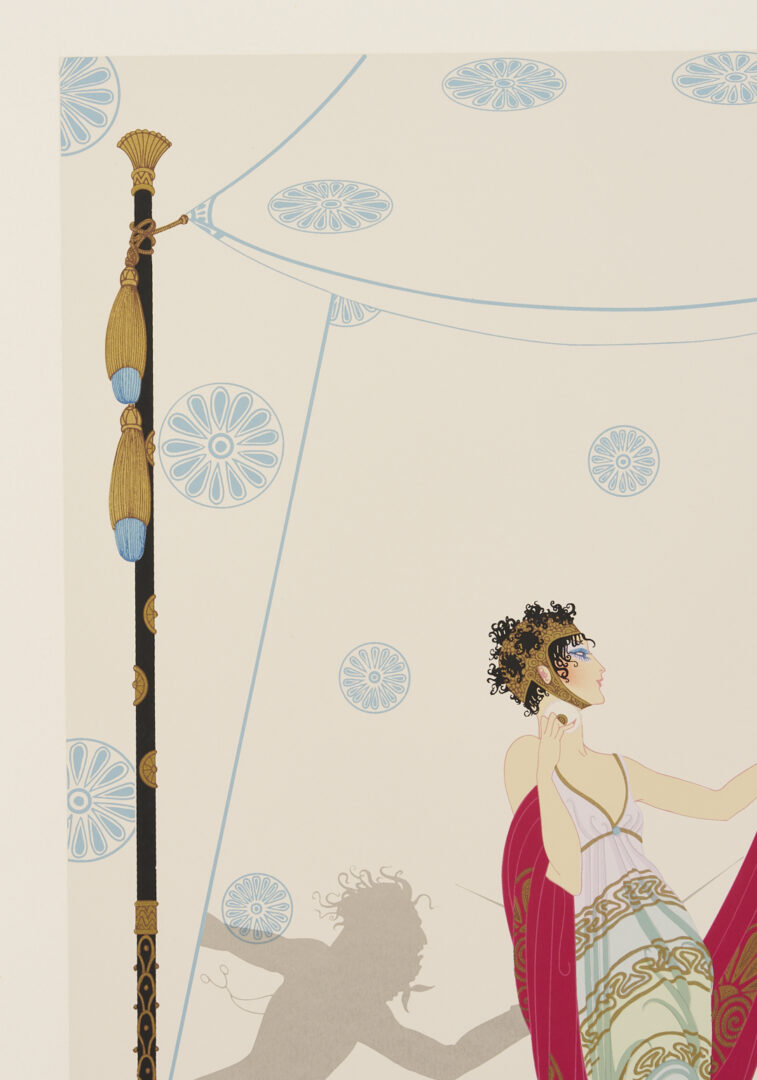 Lot 730: 4 Signed Erte Serigraphs Incl. Fall, The Duel, The Nile, & Tempest