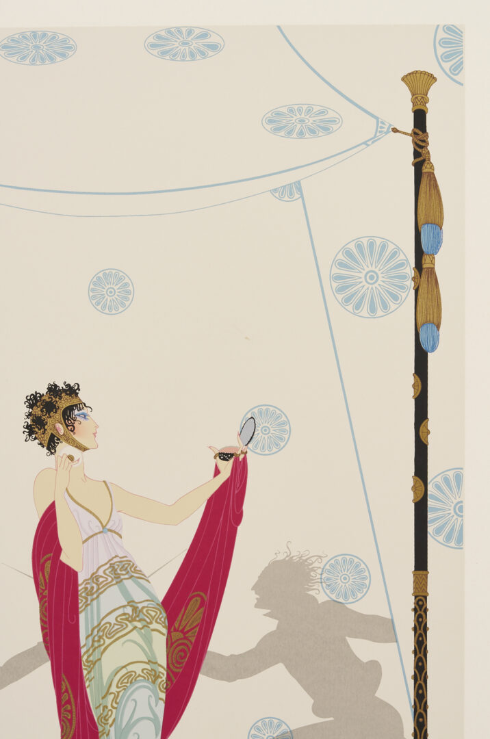 Lot 730: 4 Signed Erte Serigraphs Incl. Fall, The Duel, The Nile, & Tempest