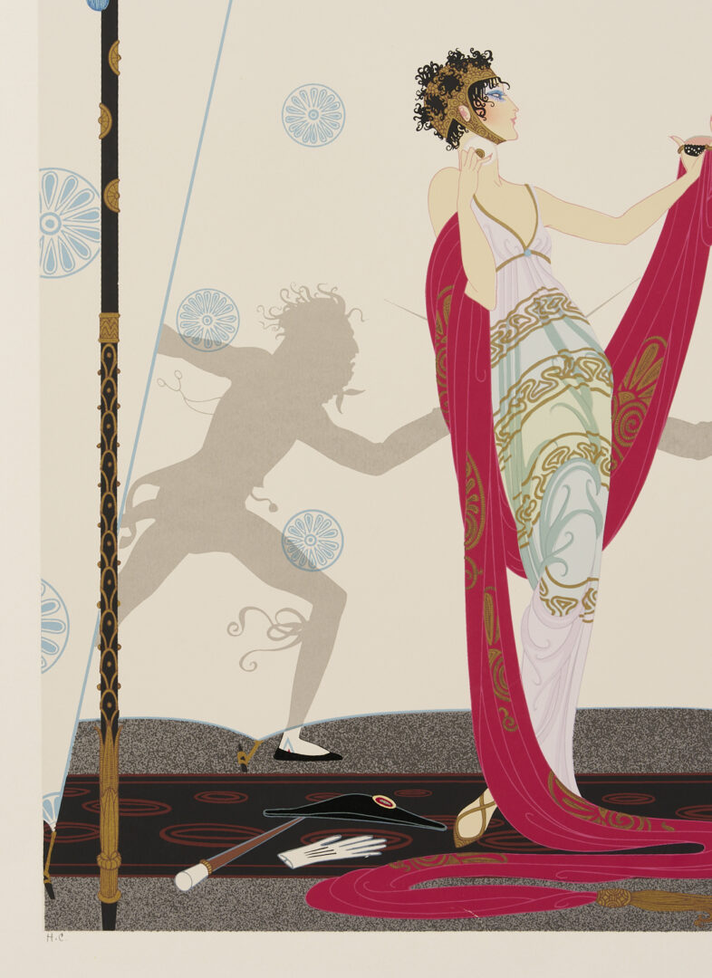 Lot 730: 4 Signed Erte Serigraphs Incl. Fall, The Duel, The Nile, & Tempest
