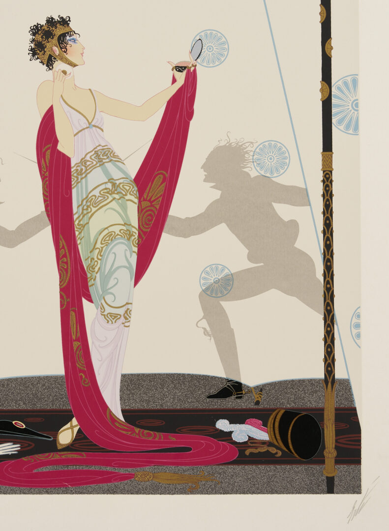 Lot 730: 4 Signed Erte Serigraphs Incl. Fall, The Duel, The Nile, & Tempest