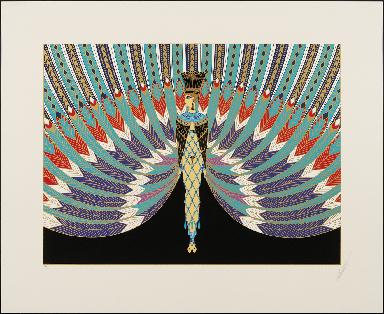 Lot 730: 4 Signed Erte Serigraphs Incl. Fall, The Duel, The Nile, & Tempest