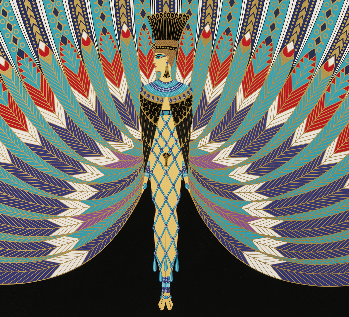 Lot 730: 4 Signed Erte Serigraphs Incl. Fall, The Duel, The Nile, & Tempest