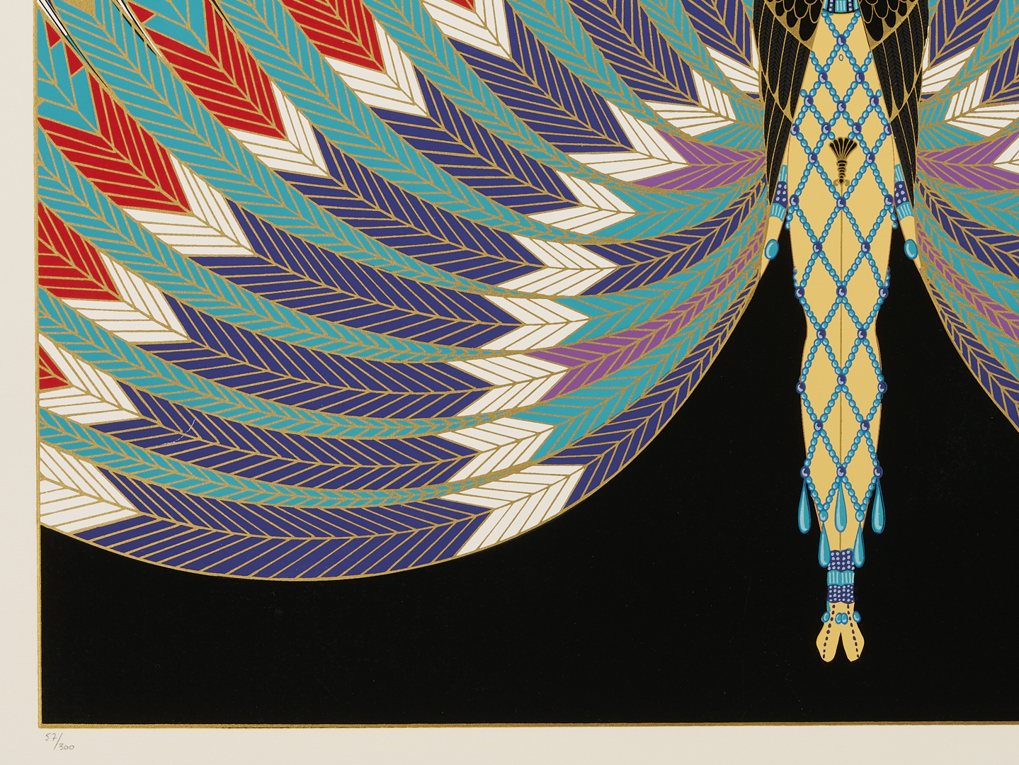 Lot 730: 4 Signed Erte Serigraphs Incl. Fall, The Duel, The Nile, & Tempest