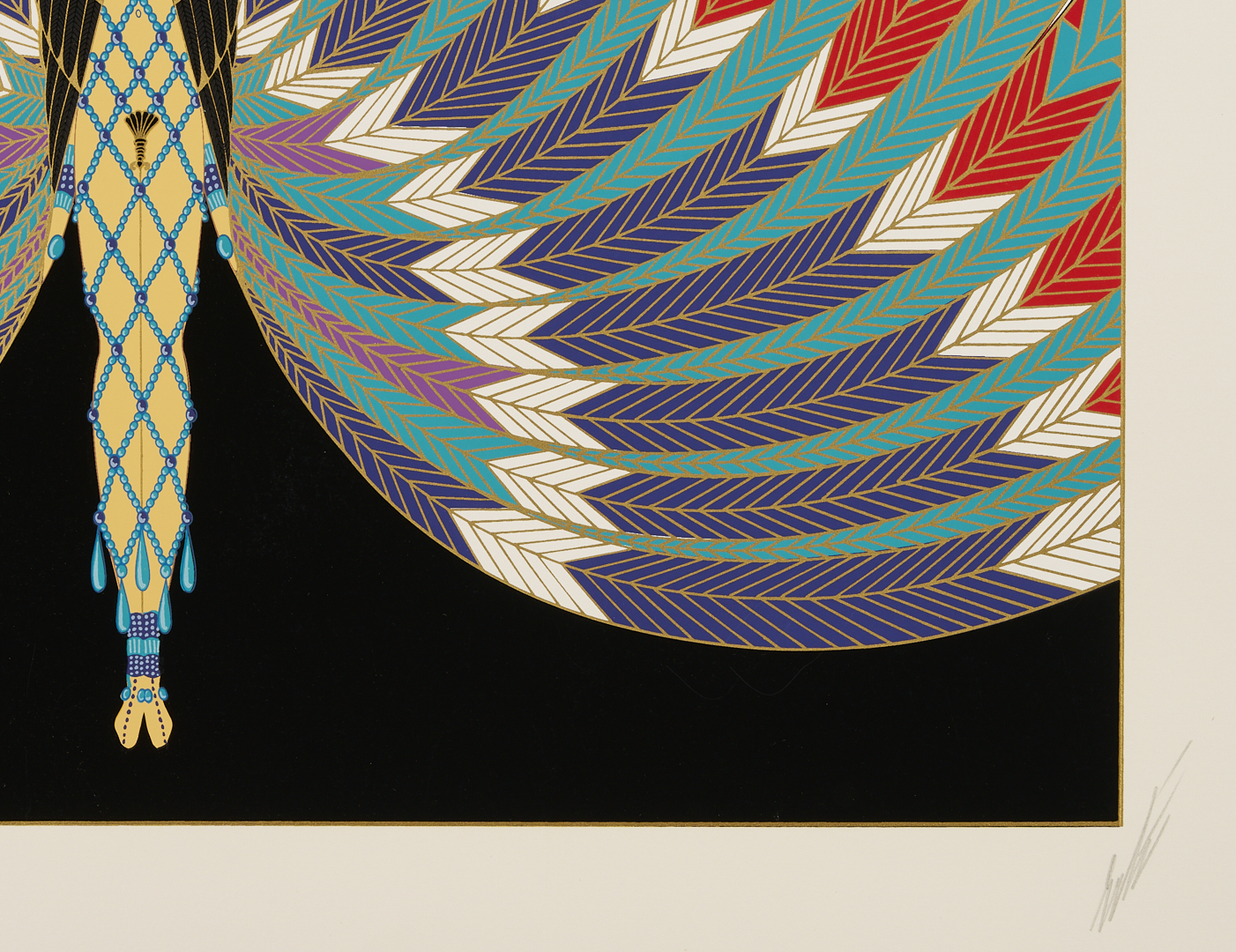 Lot 730: 4 Signed Erte Serigraphs Incl. Fall, The Duel, The Nile, & Tempest