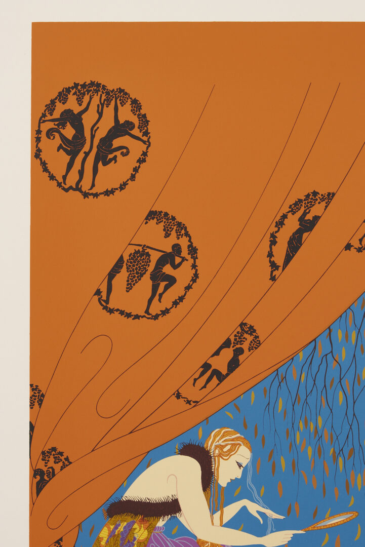 Lot 730: 4 Signed Erte Serigraphs Incl. Fall, The Duel, The Nile, & Tempest
