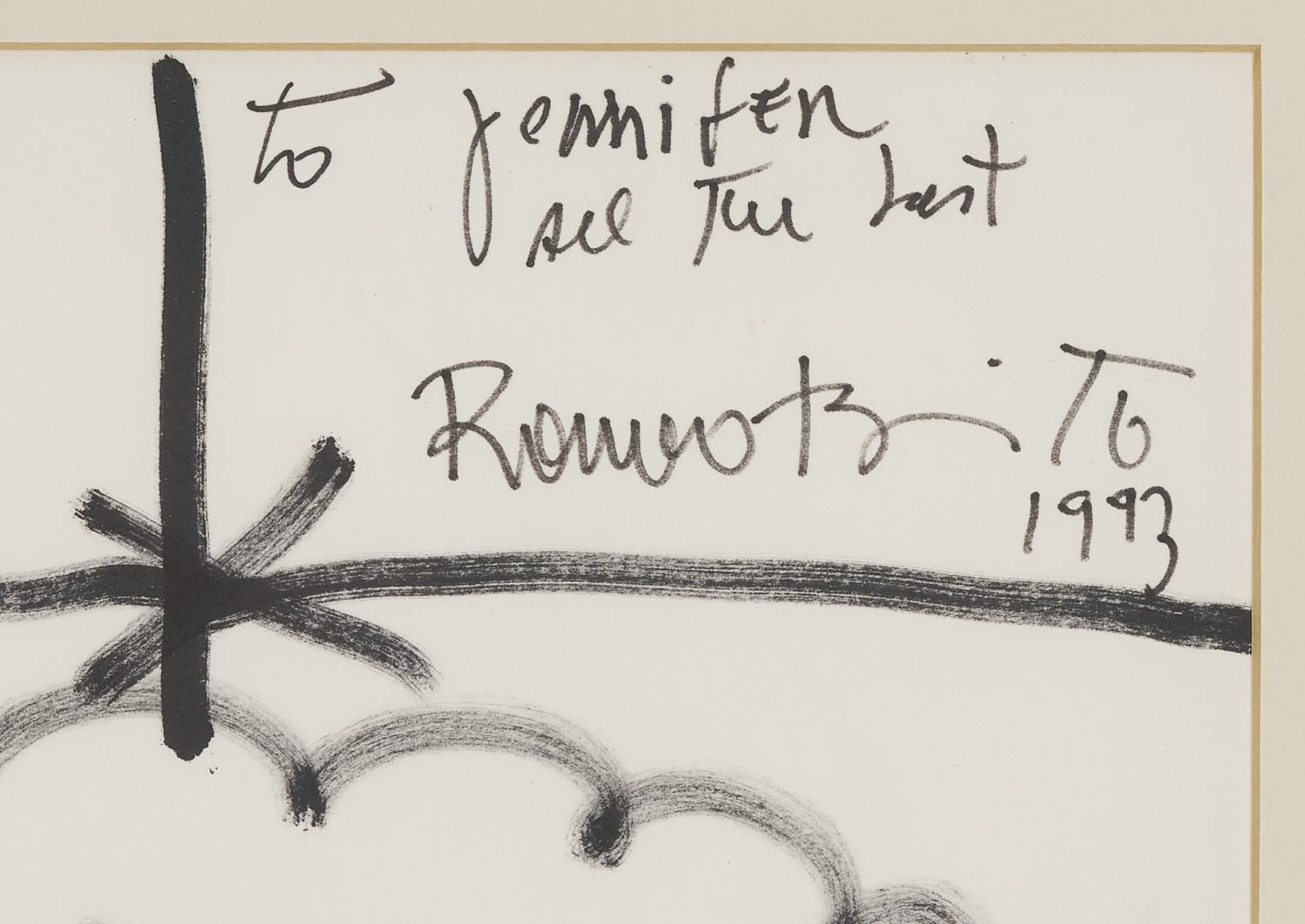 Lot 731: 3 Romero Britto Art Items: Drawing, Print and Pastel