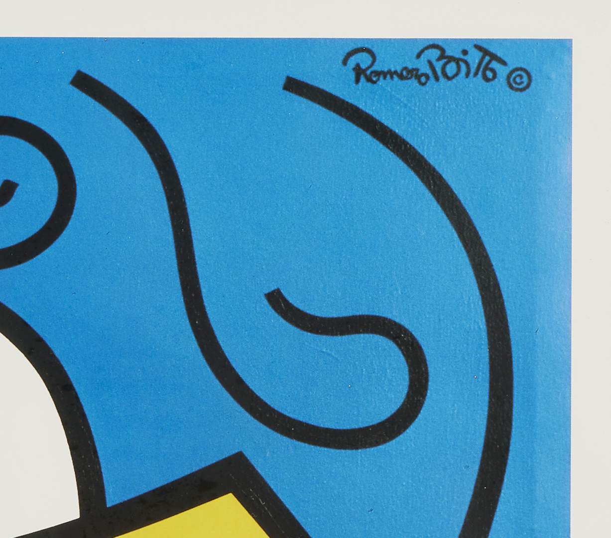 Lot 731: 3 Romero Britto Art Items: Drawing, Print and Pastel