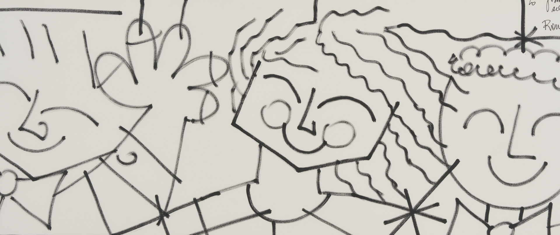 Lot 731: 3 Romero Britto Art Items: Drawing, Print and Pastel