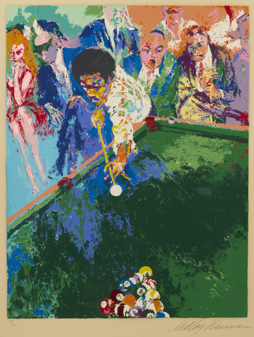 Lot 737: LeRoy Neiman Signed Serigraph, Black Break