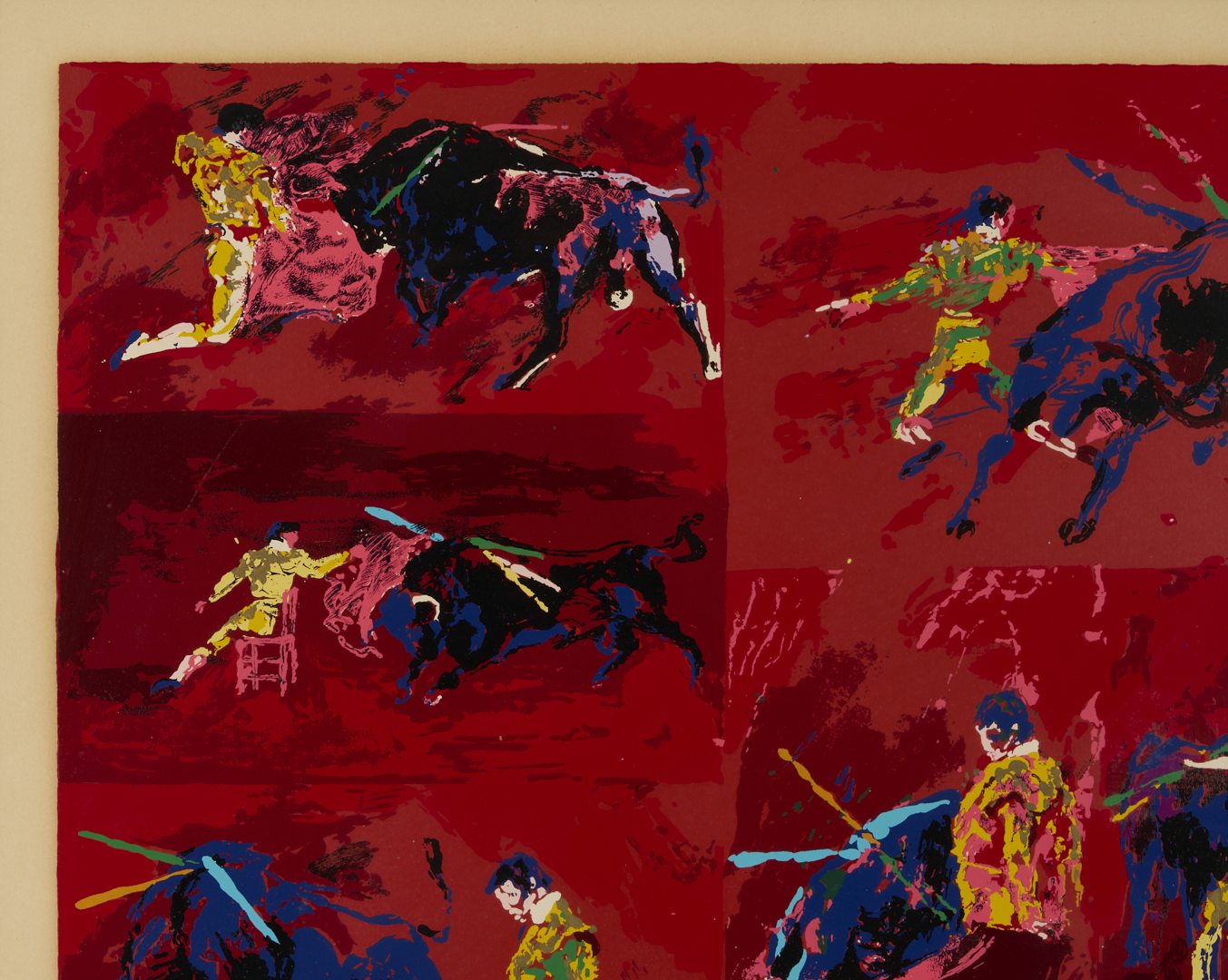 Lot 738: LeRoy Neiman Signed Serigraph, Red Corrida AKA Bull Fight