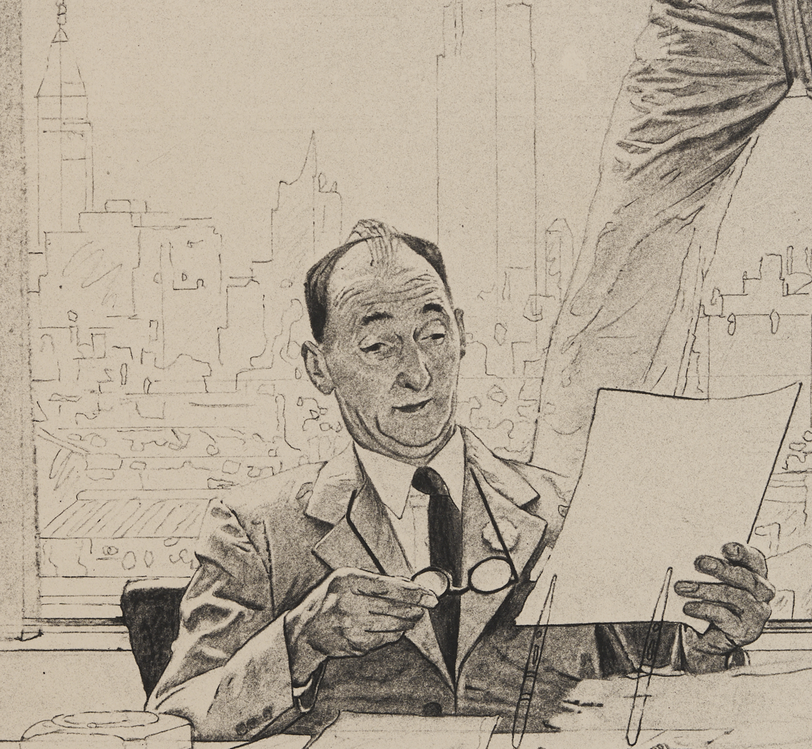 Lot 739: Norman Rockwell Signed Lithograph, Window Washer