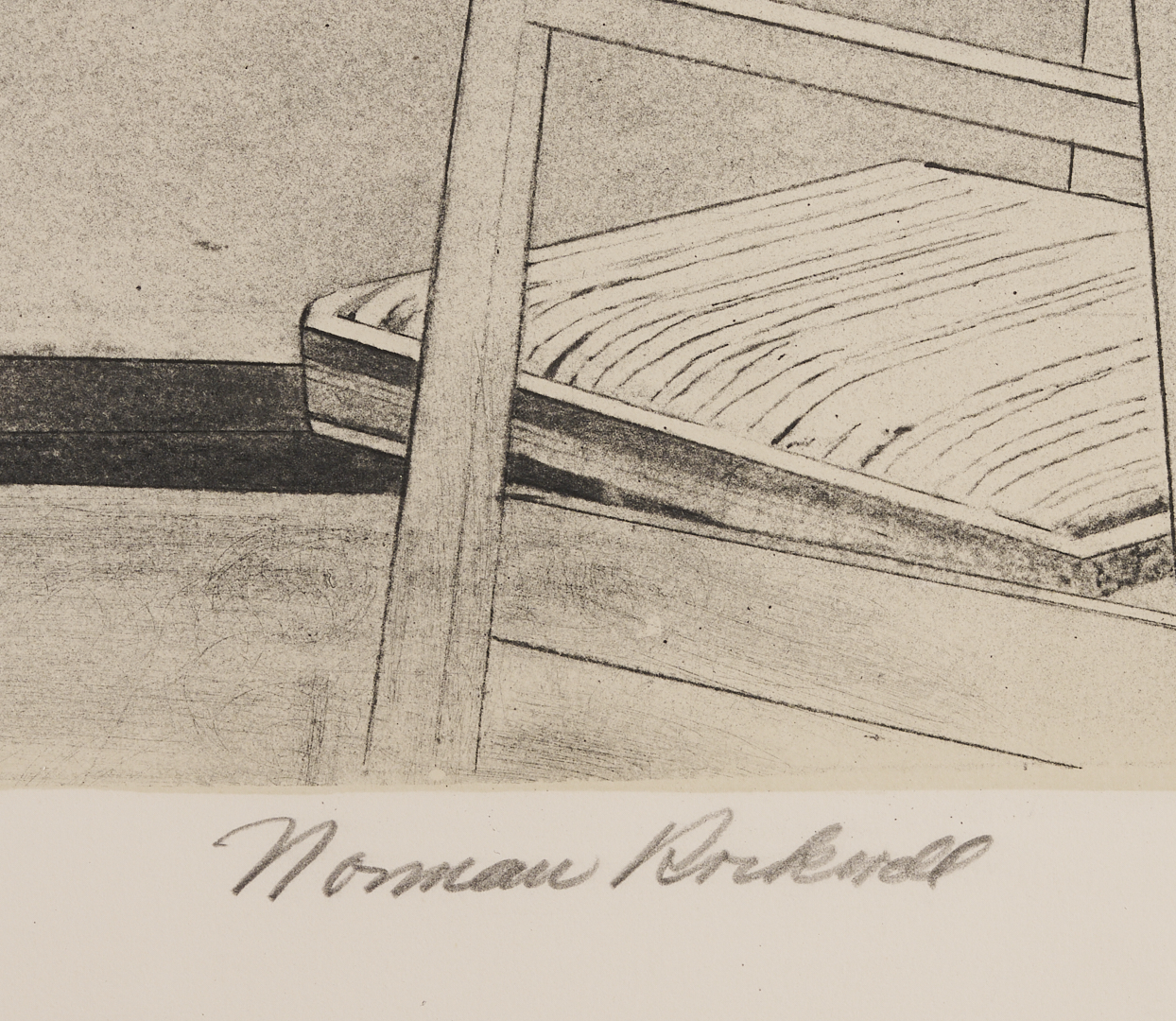 Lot 739: Norman Rockwell Signed Lithograph, Window Washer