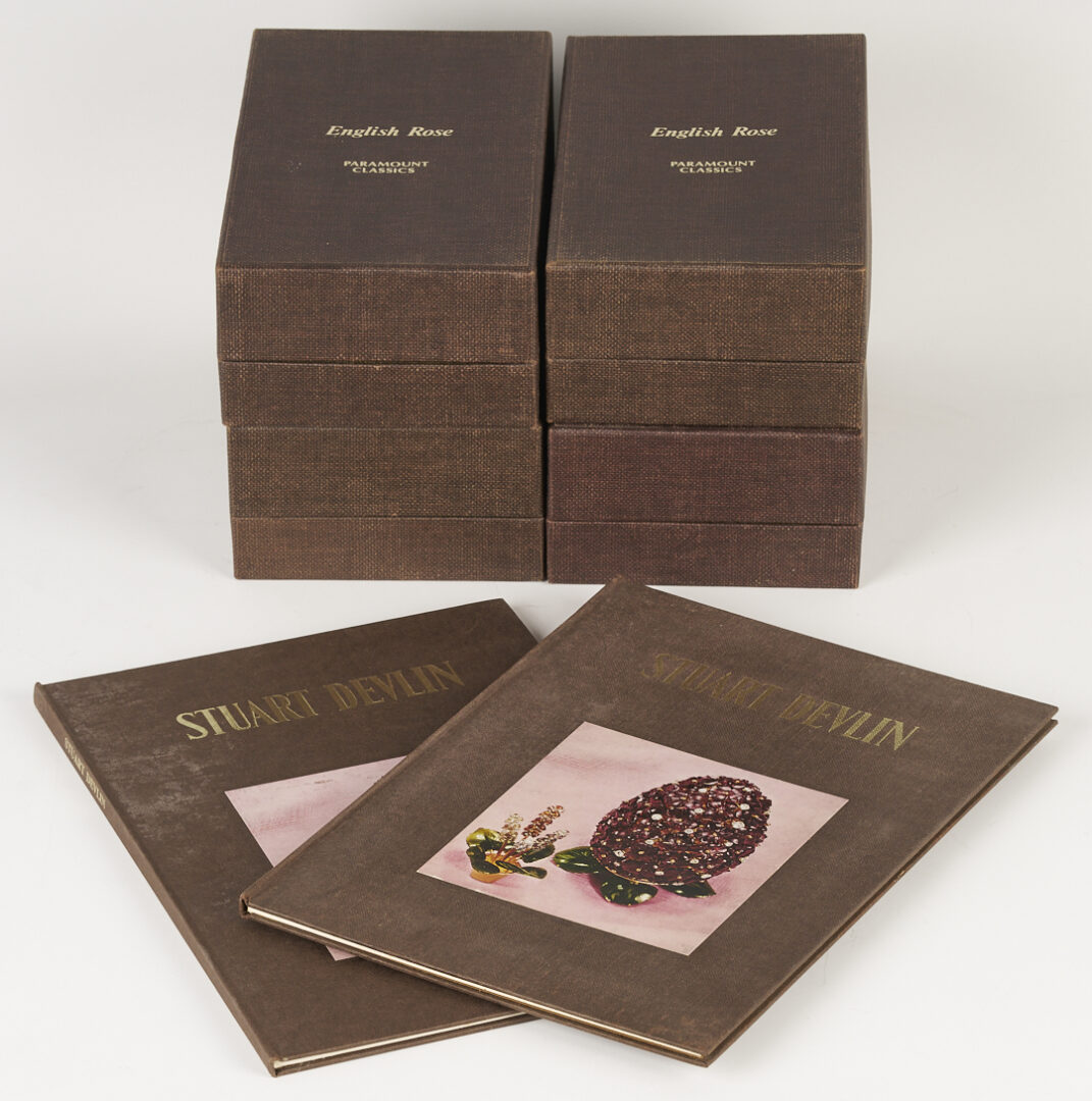 Lot 73: 5 Stuart Devlin Parcel Gilt Silver Goblets, English Rose Pattern