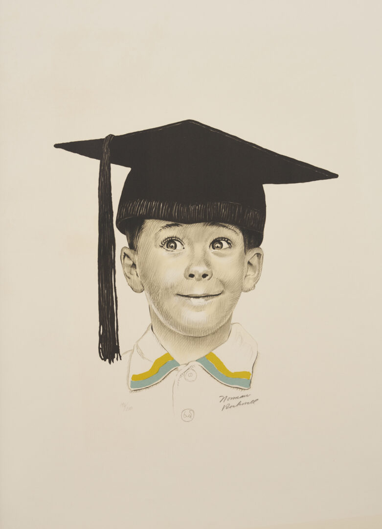 Lot 740: Norman Rockwell Signed Lithograph, Big Day