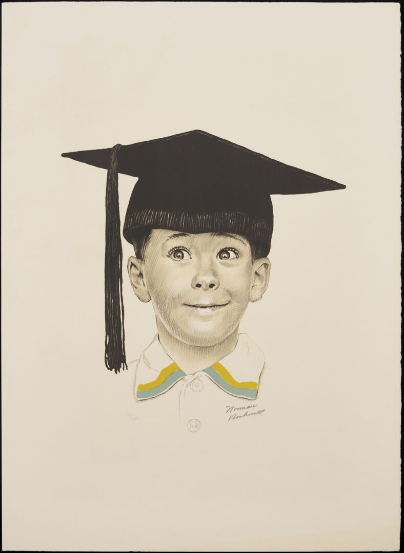 Lot 740: Norman Rockwell Signed Lithograph, Big Day