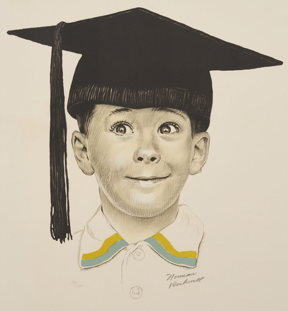 Lot 740: Norman Rockwell Signed Lithograph, Big Day