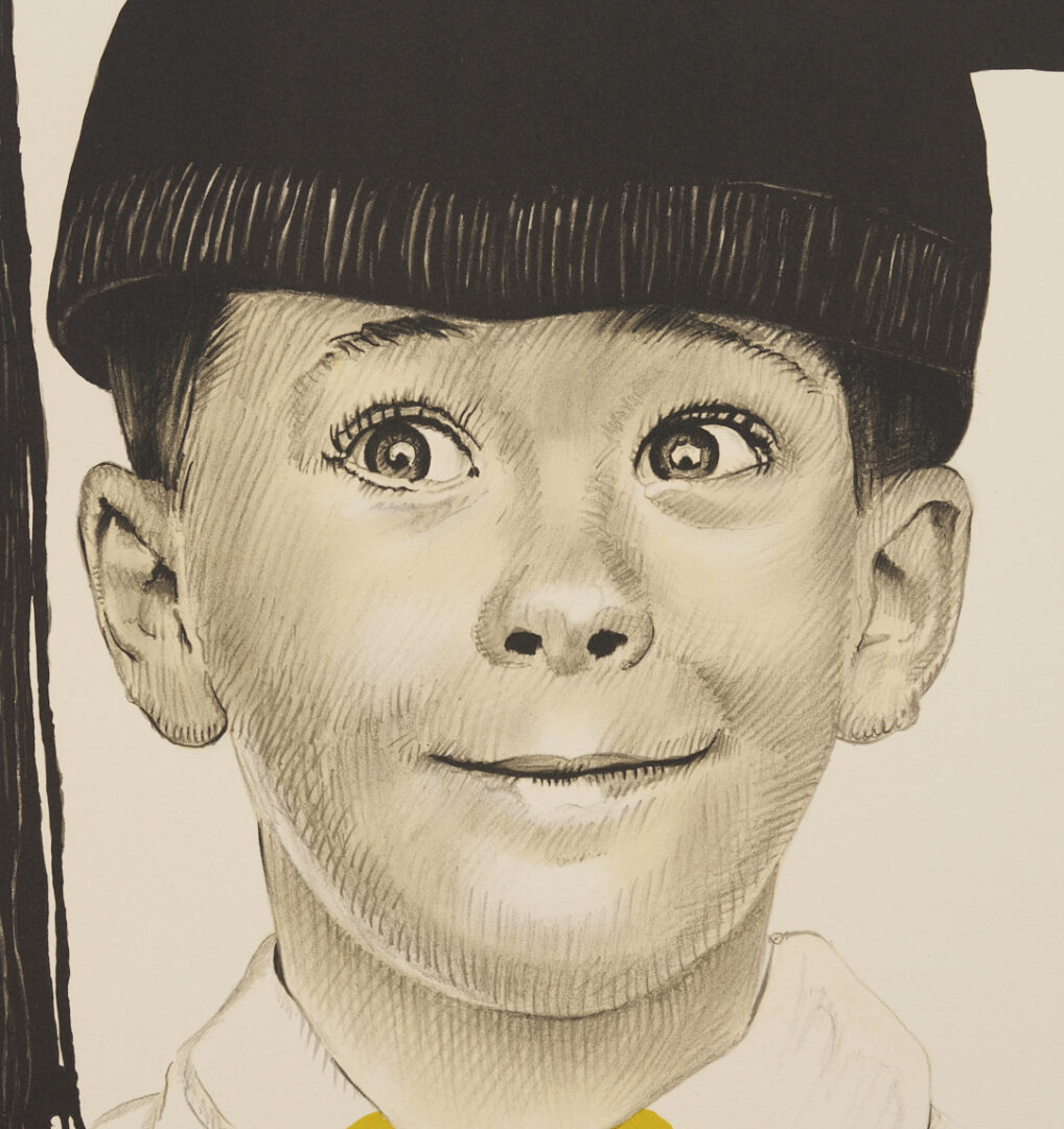 Lot 740: Norman Rockwell Signed Lithograph, Big Day