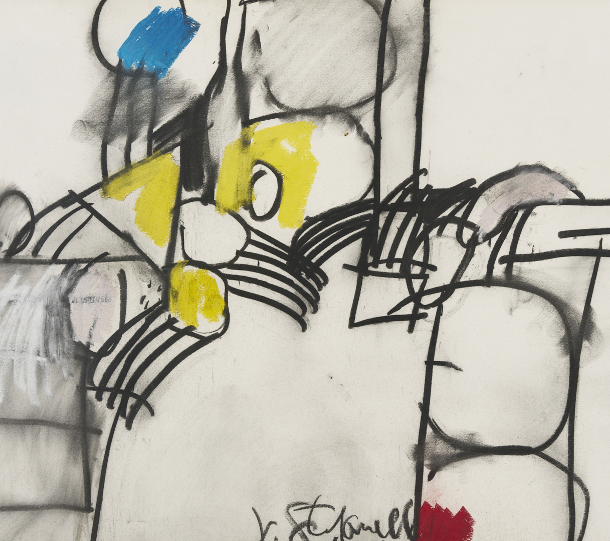 Lot 742: Joseph J. Steffanelli Mixed Media Abstract Composition