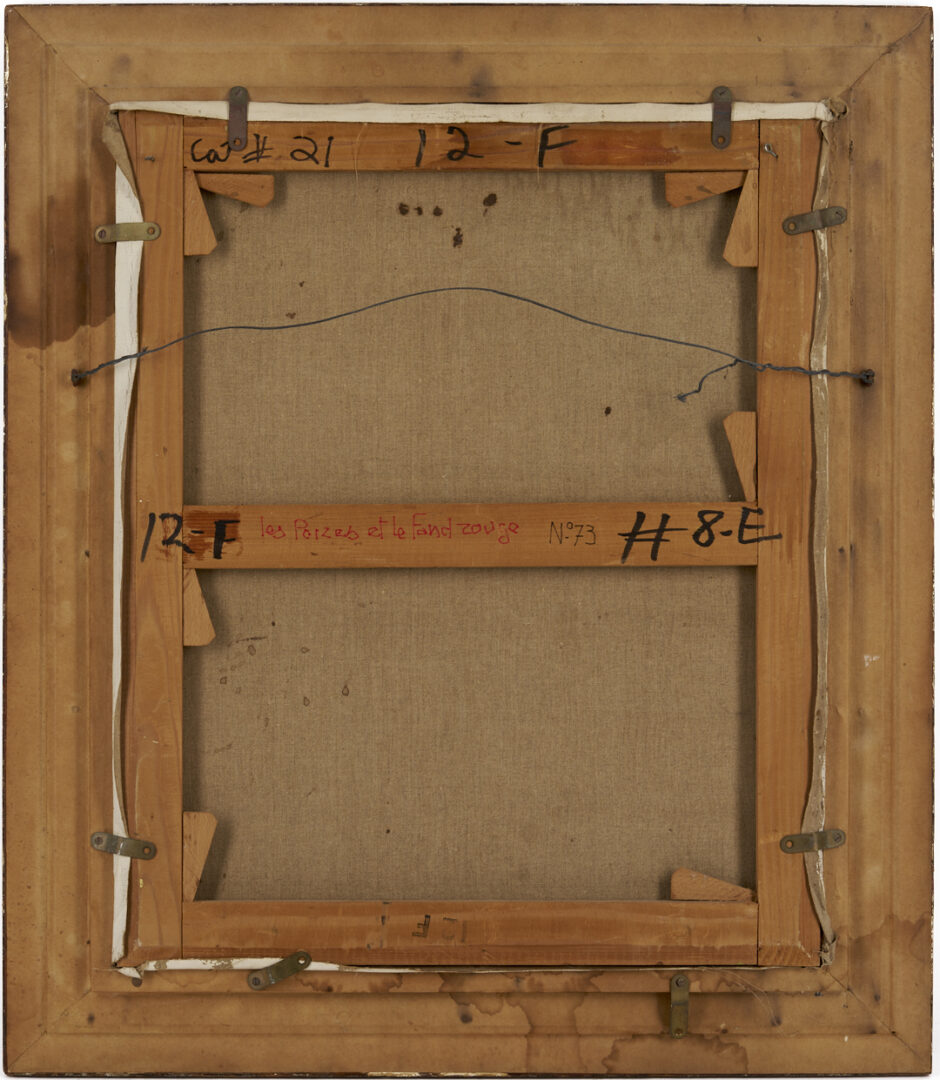 Lot 743: Jean Venitien O/C Painting, Still Life with Pears