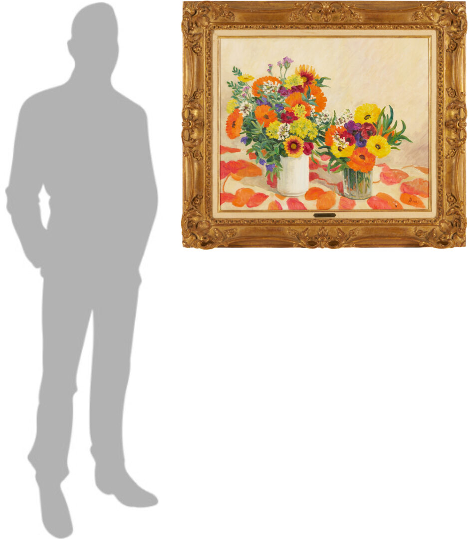 Lot 744: Marie Lucie Nessi-Valtat O/C Floral Still Life Painting