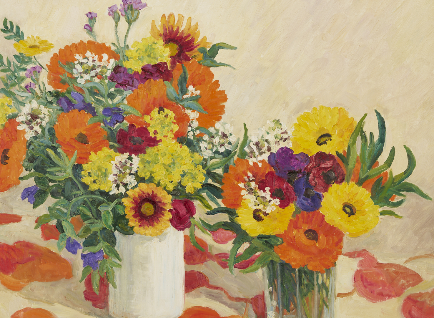 Lot 744: Marie Lucie Nessi-Valtat O/C Floral Still Life Painting