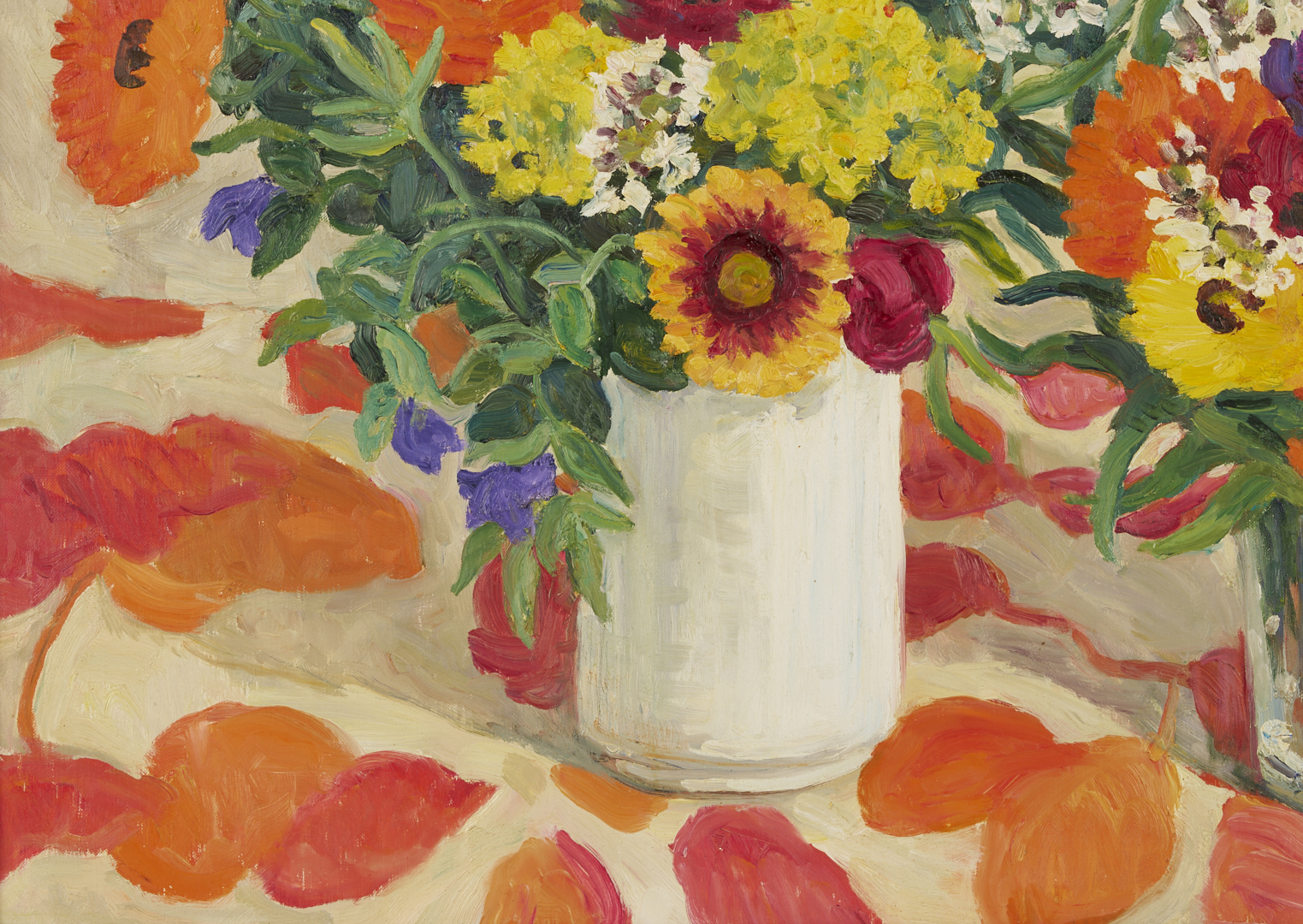 Lot 744: Marie Lucie Nessi-Valtat O/C Floral Still Life Painting