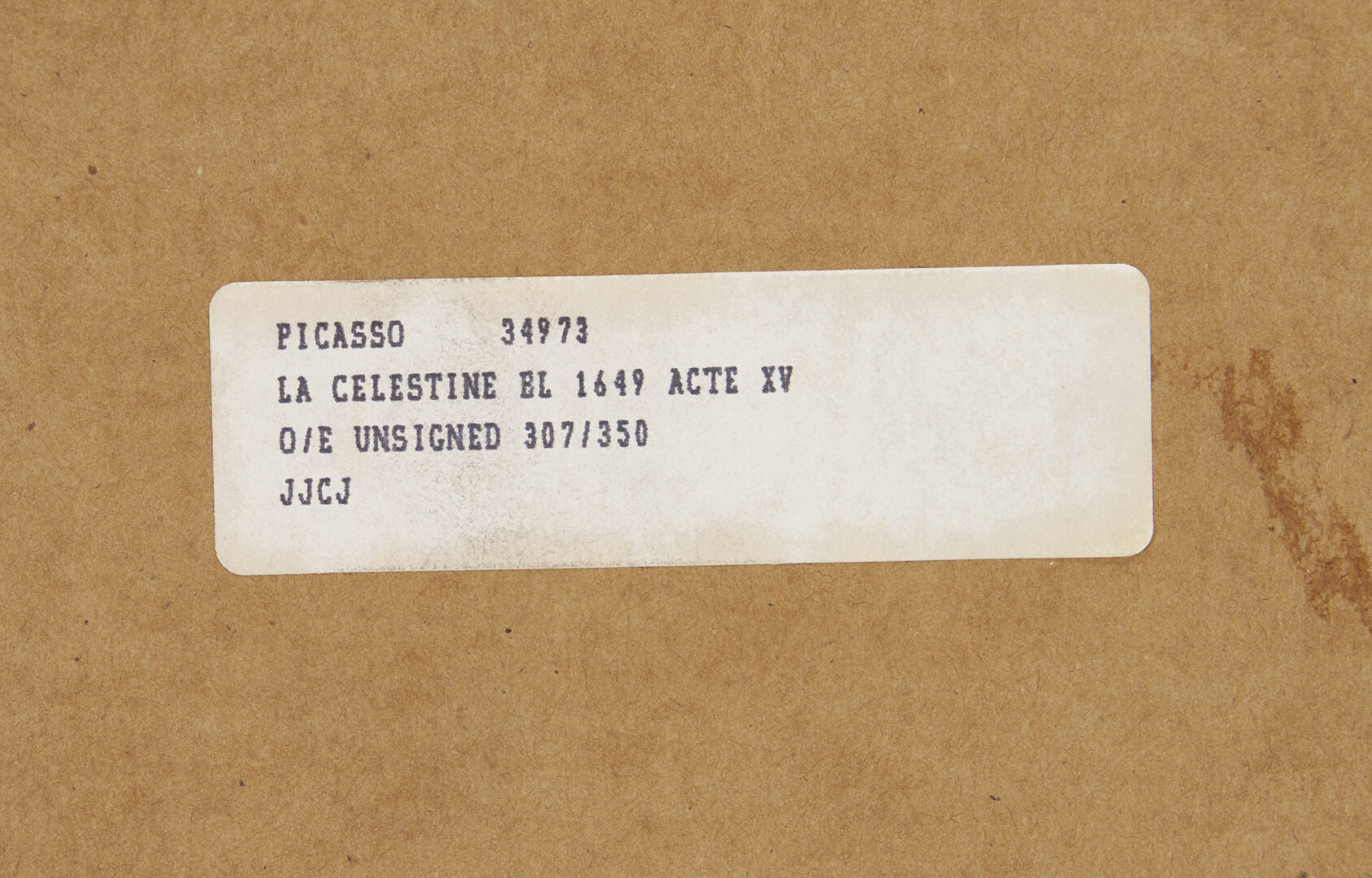 Lot 745: Picasso Etching, Greek Flautist & Nude Dancer from La Celestine, 1971