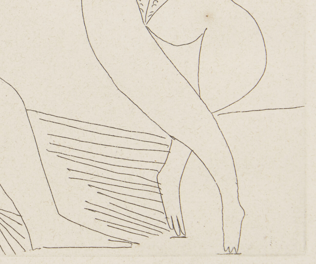 Lot 745: Picasso Etching, Greek Flautist & Nude Dancer from La Celestine, 1971