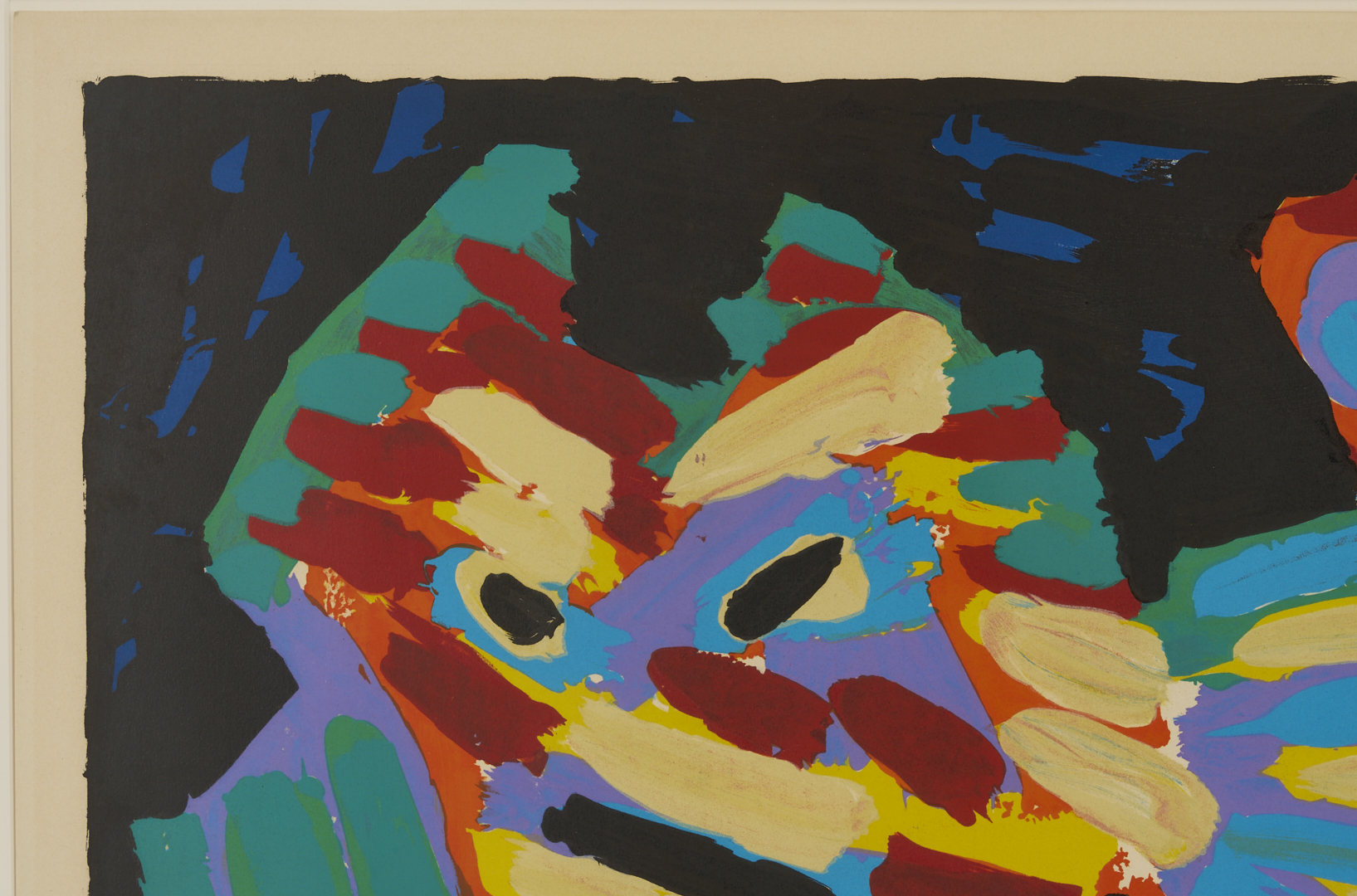 Lot 746: Karel Appel Signed Lithograph, Fighting Cat