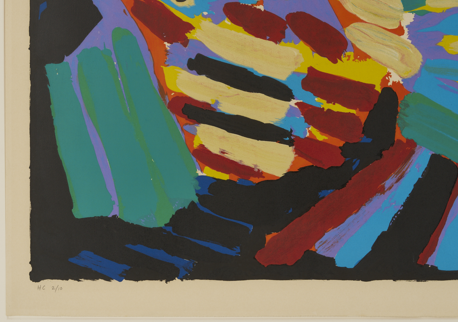 Lot 746: Karel Appel Signed Lithograph, Fighting Cat