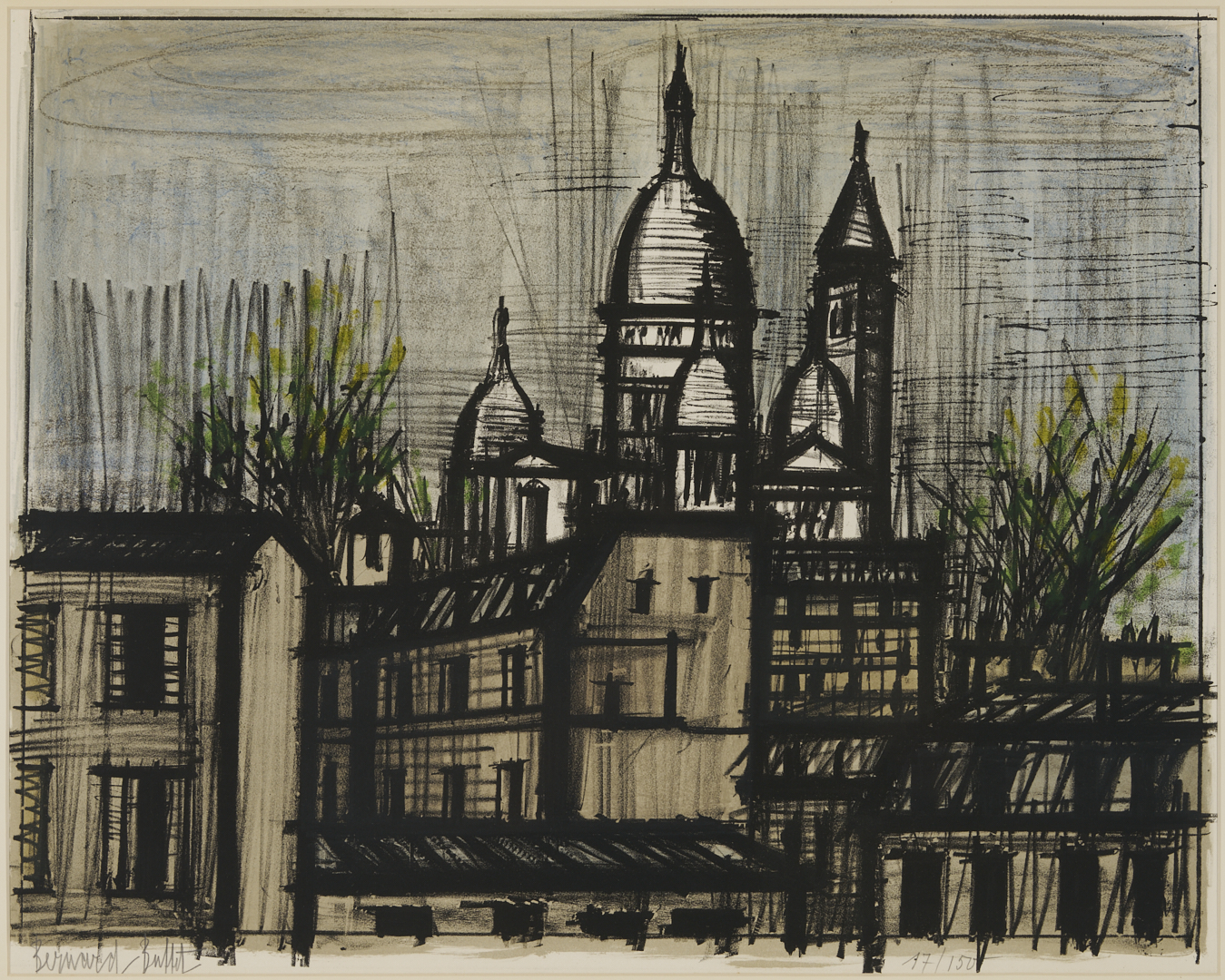 Lot 747: Bernard Buffet Signed Lithograph, Paris Le Sacre Coeur