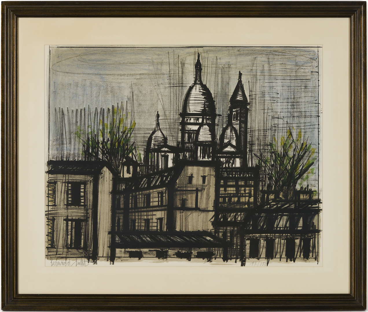 Lot 747: Bernard Buffet Signed Lithograph, Paris Le Sacre Coeur